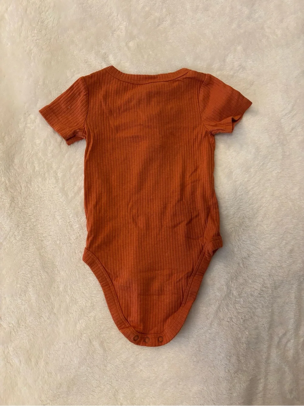Cat & Jack 3-6M - ribbed short sleeve rust orange one-piece